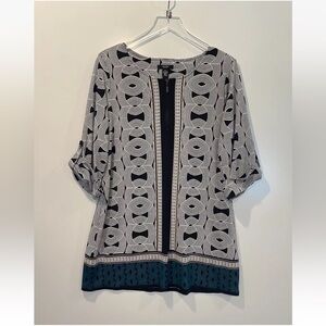 Alfani Petite Geometric Print‎ Shift Dress Womens Size LP (497)